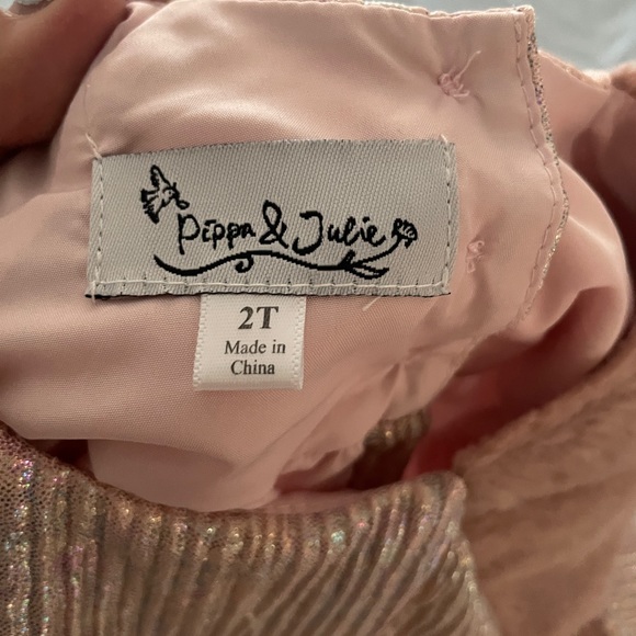 Pippa and Julie, Toddler Dress Iridescent Pink - Picture 10 of 12